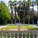 Athens Greece, National Garden downtown near Syntagma square. Ethnikos kipos park, blue sky background, sunny day