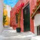 Street,In,Anafiotika,,Plaka,District,,Athens,,Greece.,Plaka,Is,Famous