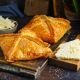 Khachapuri,With,Cheese,Served,On,Wooden,Board,Near,Ingredients,On