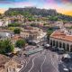 Athens,,Greece,Monastiraki,Square,At,Sunset.