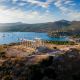 Aerial,View,Of,The,Beach,And,Temple,Of,Poseidon,At